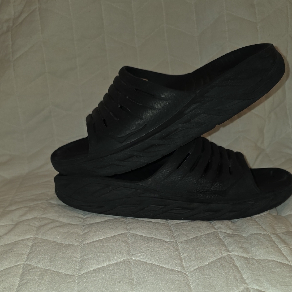 Hoka One One Charcoal Slide Sandals - Picture 3 of 10